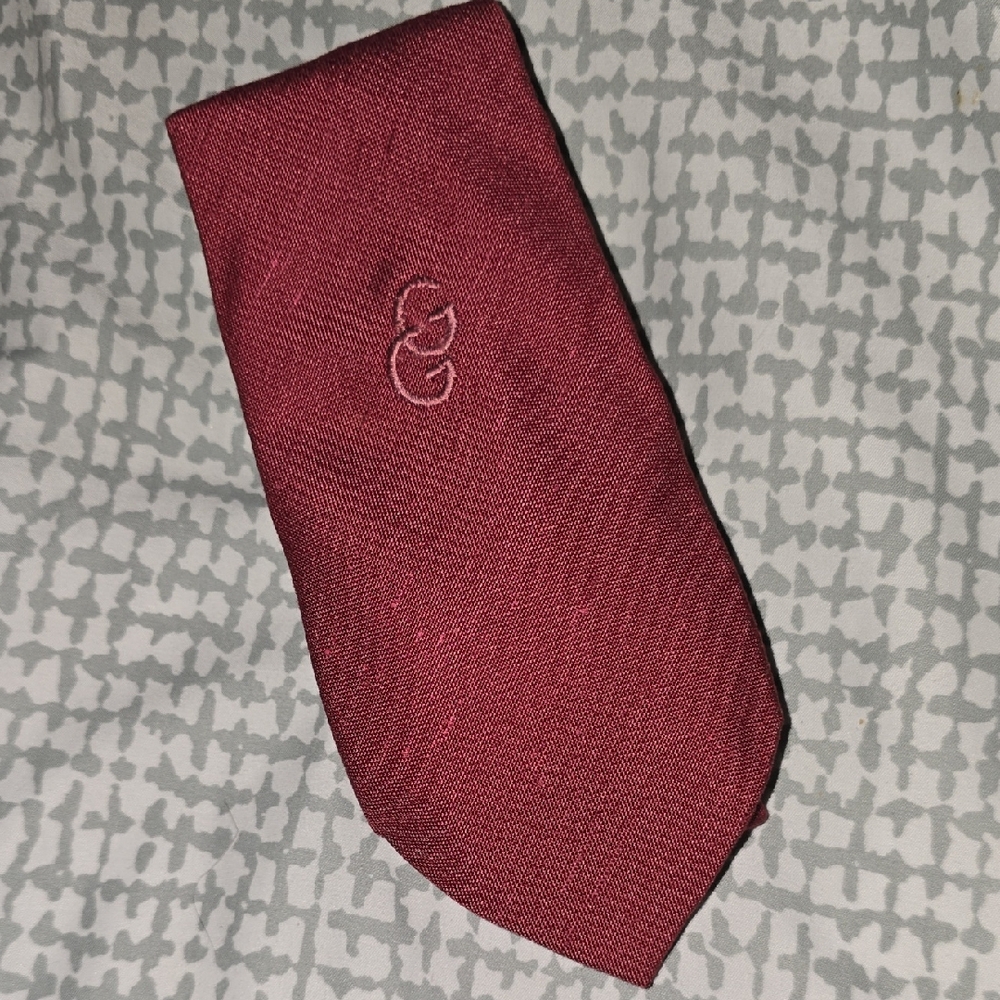 Givenchy Red Tie with Embroidered Labels